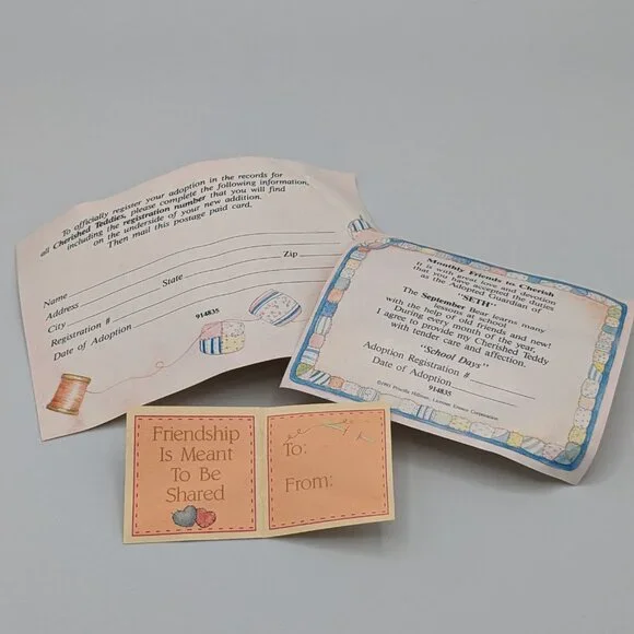 Cherished Teddies 1993 Seth School Days September Bear Figurine (914835) - Picture 10 of 11